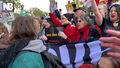 Jane Fonda, Ben & Jerry Chant ‘No One Is Illegal’ at Protest
