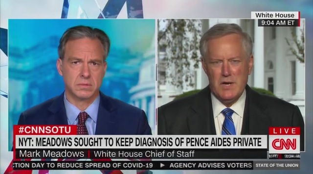 CNN’s Tapper to Meadows: Why Isn’t VP Pence Quarantining Following Marc Short’s Positive COVID Test?