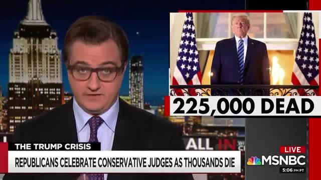 MSNBC’s Hayes Claims Barrett’s Confirmation ‘Led to the Deaths of Probably 100,000 Americans’