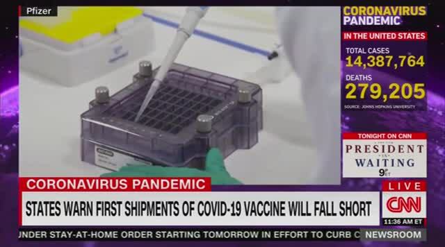 CNN: States Warn First Shipments of Covid-19 Vaccine Will Fall Short