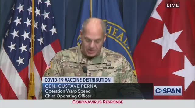 Gen. Gustave Perna: First Shipments of Covid-19 Vaccine to Arrive Monday Morning