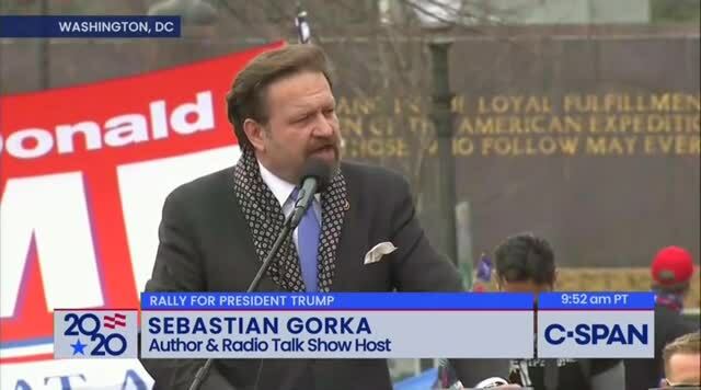 Seb Gorka Speaks at Rally for President Trump: ‘It Ain’t Over Until January 20’