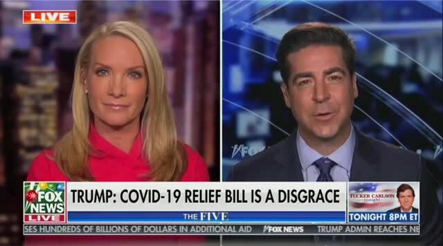 Jesse Watters on Covid Relief: ‘This Isn’t Free Money, This Is Our Money’