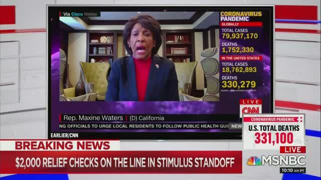 Waters: Republicans Frightened of Trump, Let’s See if He Can Make Them Come Up With $2,000