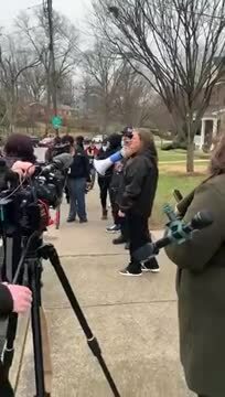 Protesters Mobilize Outside Mitch McConnell’s Vandalized Home in Louisville
