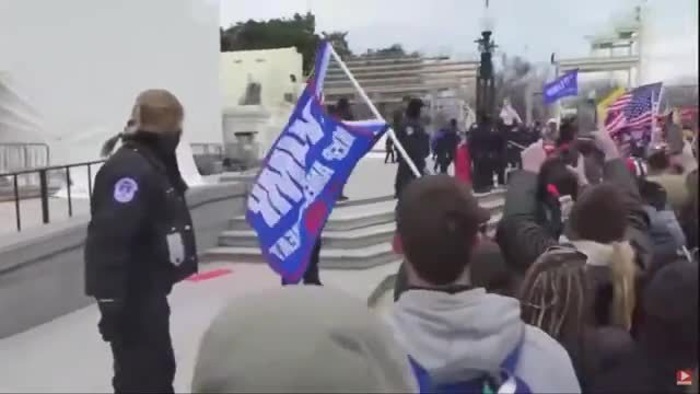 Trump Supporters Clash with Police on the Steps of the Capitol