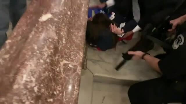 Video Shows Moment Woman Was Shot While Breaking into Capitol Building