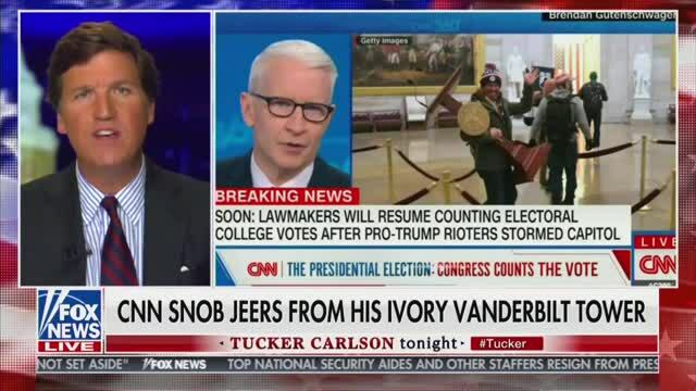 Tucker to CNN: Capitol Hill Riot Wasn’t Insurrection, It’s a Protest that Got out of Control