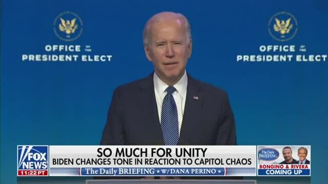 Fox News’ Dana Perino Questions Joe Biden’s ‘Tone’ After Violent Mob of Trump Supporters Storms the Capitol