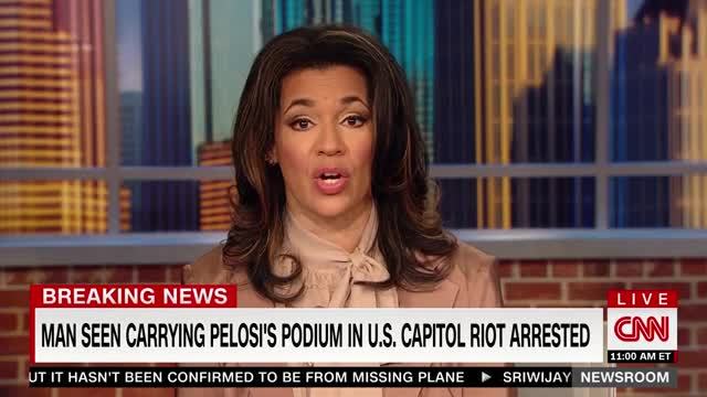CNN: Man Seen Carrying Pelosi’s Podium in U.S. Capitol Riot Arrested
