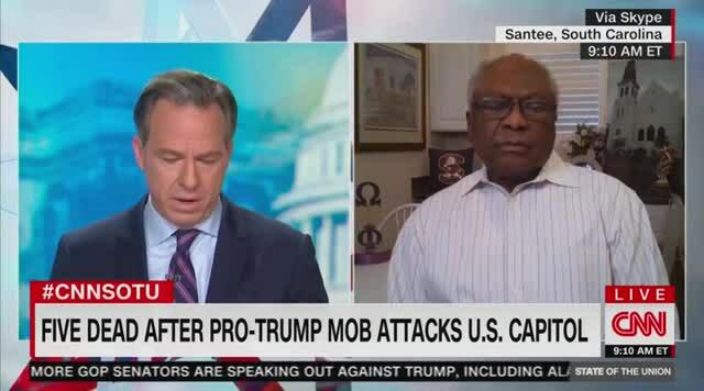 Clyburn: ‘Absolutely,’ Many of the Capitol Protesters Chose Their Whiteness over Democracy
