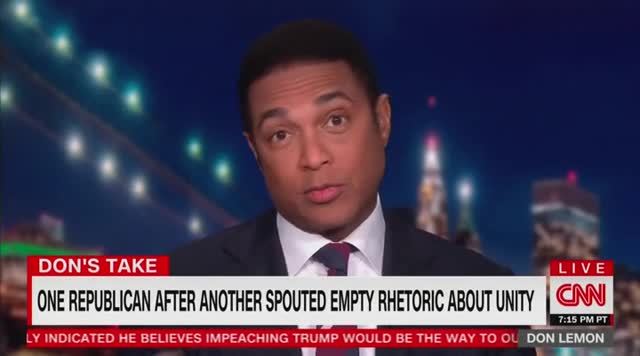 Don Lemon on Republicans Clamoring for Unity: You Should Have Told that to the President After the Election