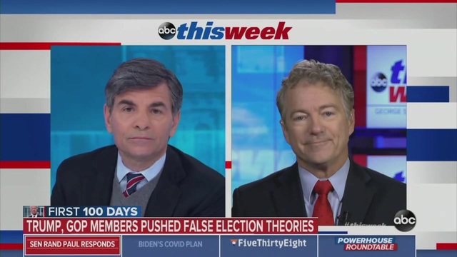 Rand Paul and George Stephanopoulos Spar on Election Fraud