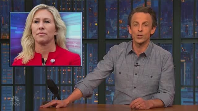 Meyers: ‘Most Vile Defense’ on Marjorie Taylor Greene Is Equating Her to Ilhan Omar