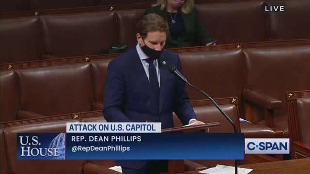 Rep. Dean Phillips Tearfully Apologizes for Failing to Recognize His White Privilege During Capitol Riot