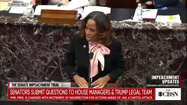 Plaskett Calls Trump Lawyer’s Montage Racist for Including Black Women