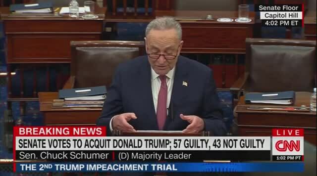 Schumer: Despite Acquittal, ‘There Is No Question Donald Trump Has Disqualified Himself’
