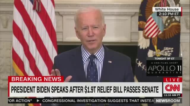 Biden Hails Senate Passage of $1.9T Covid Bill, Takes Shot at Trump: No More ‘Battling on Twitter’