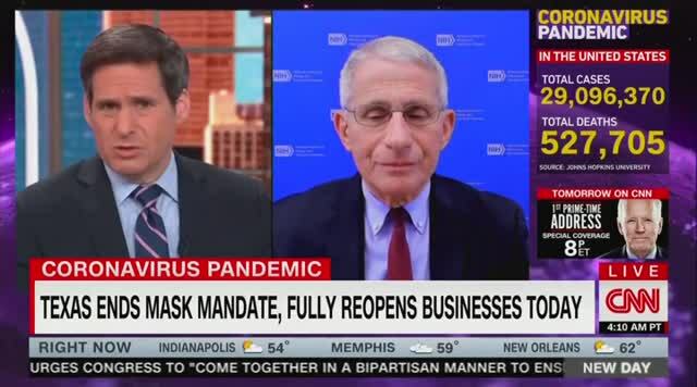 Fauci on States Dropping Mask Mandates: ‘Inviting Another Surge’