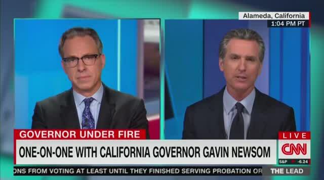 CNN’s Tapper Grills Newsom over Recall Effort: ‘All 2 Million Californians Who Signed This Aren’t All Trumpsters’