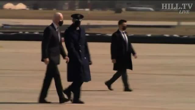 President Biden Stumbles Three Times While Walking up the Stairs to Air Force One