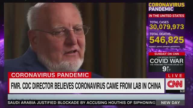 Ex-CDC Director Says He Believes Coronavirus Originated in Wuhan Lab