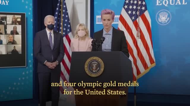 President Biden’s Weekly Conversation: With Megan Rapinoe and Margaret Purce