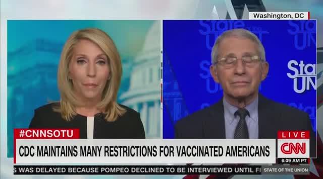 Dr. Fauci: Covid Restrictions Are in Place Because You Can Still Get Infected Even If You’re Vaccinated