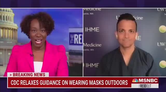 Joy Reid Says that She Went Jogging While Wearing Two Masks Even Though She Is Fully Vaccinated