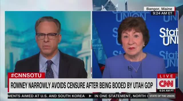 Sen. Collins on Romney Being Booed By the Utah GOP: ‘I Was Appalled’