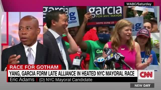 NYC Mayoral Candidate Eric Adams Suggests Yang and Garcia Are Trying to Stop a Person of Color