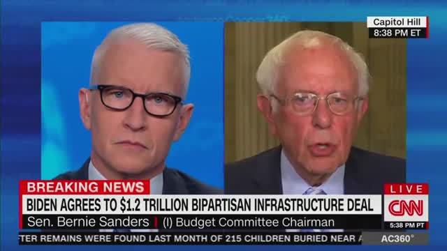 Sanders: Infrastructure Deal Didn’t Include Affordable Housing, Home Care for Aged, Child Care, and Climate Change
