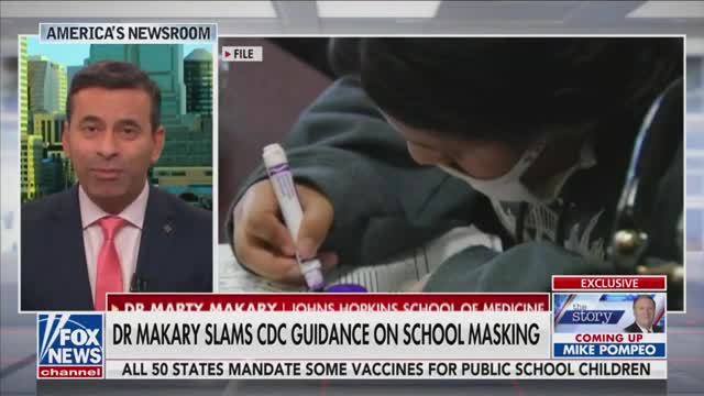 Fmr. CDC Dir. Dr. Robert Redfield Acknowledges Lack of CDC Data to Support Universal School Masking Recommendation