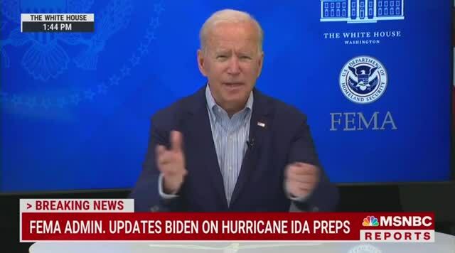 Biden on Hurricane Ida: If You Have to Move to Shelter, Wear a Mask and Keep Distance