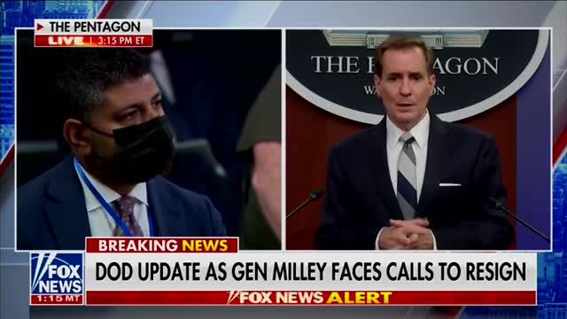 Pentagon Spox John Kirby’s Flabbergasted Reaction When Reporter Suggests Milley Should Be Tried for Treason: ‘Oh My Goodness!’