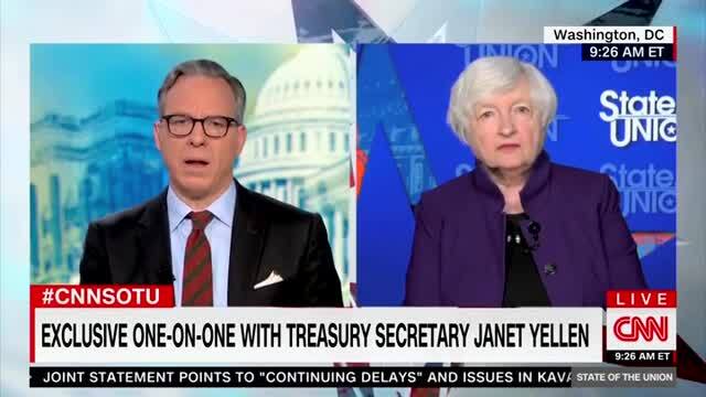 CNN’s Tapper to Treasury Sec. Yellen: Isn’t Additional Spending ‘Pouring Gas on the Inflation Fire’?