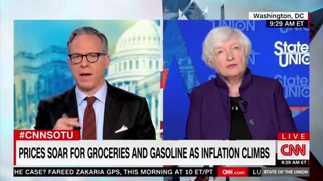 Treasury Sec. Yellen: I Expect Inflation to Get Back to the 2% Range by the Second Half of Next Year