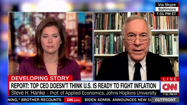 JHU Econ Prof. Hanke: Inflation Problem ‘Will Last Through 2024’ at Least, Claims Reconciliation Bill Will Help Inflation Are Nonsense