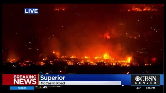CBSN: Homes on Fire in Boulder County, Colorado, over 30,000 Evacuated