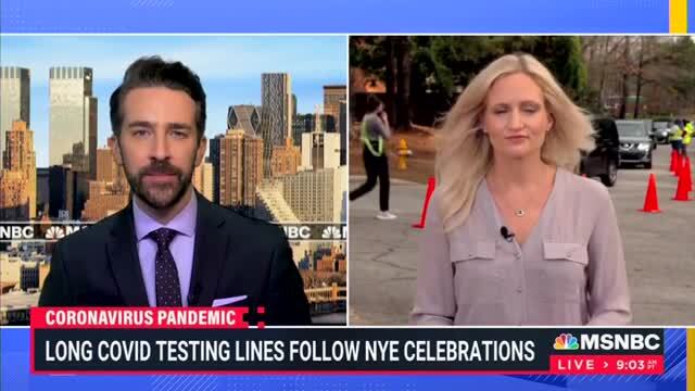 MSNBC: Long Covid Testing Lines Follow NYE Celebrations