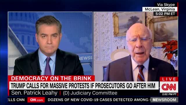 Leahy: Trump Calling for Massive Protests if Prosecuted Sounds ‘Like a Threat’